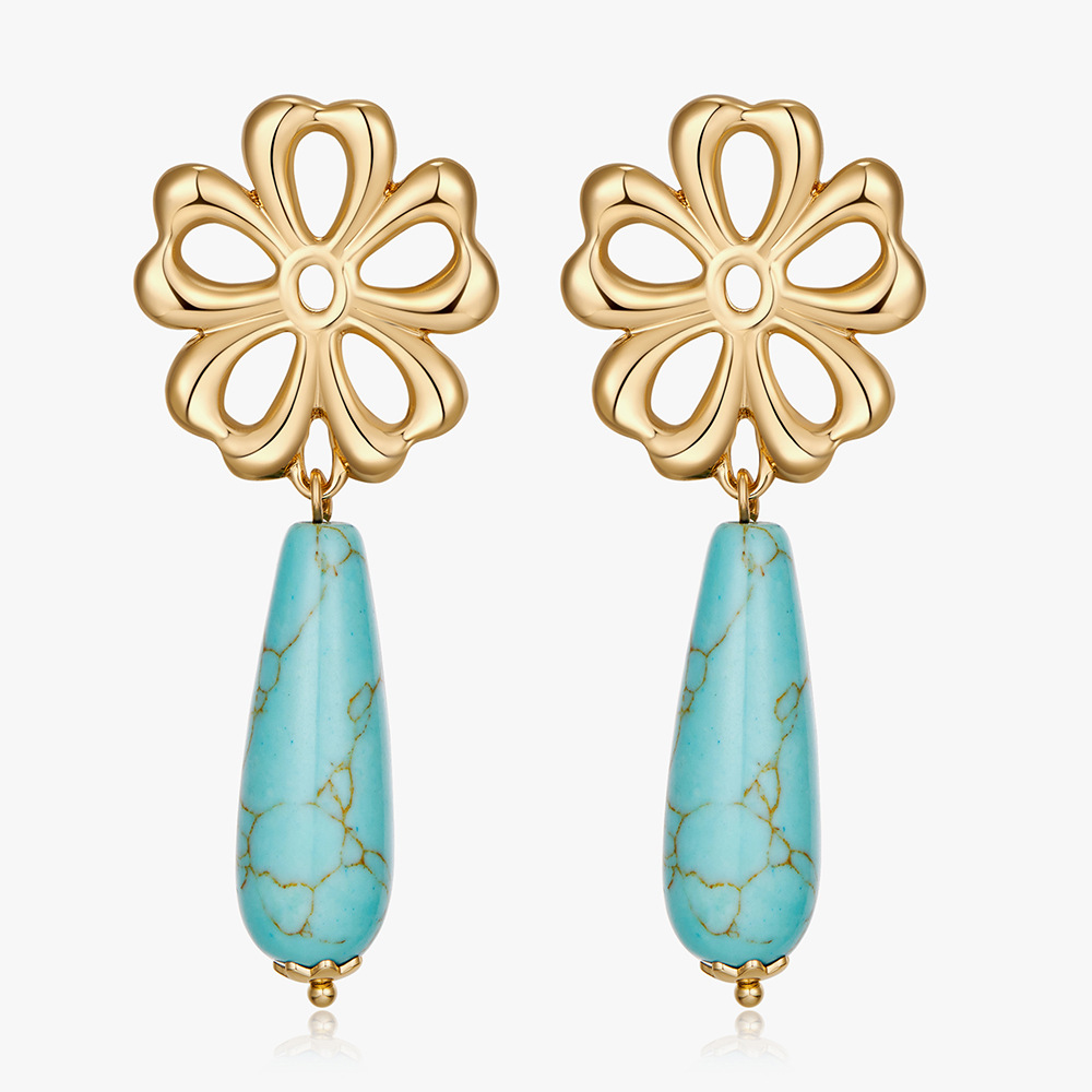 Wholesale Hollow out suower earrings
