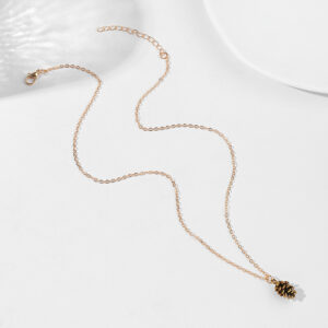 Wholesale Alloy chain pine cone necklace choker necklace