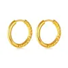 Wholesale 201 Stainless Steel Solid Color PVD Coated 18K Real Gold Plated 18K Gold Classic Style Waterproof Non Tarnish Hoop Earrings