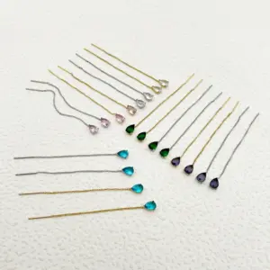 Wholesale 1 Pair Simple Style Roman Style Water Droplets Plating Inlay 304 Stainless Steel Zircon 14K Gold Plated Drop Earrings