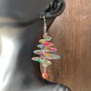 Wholesale Geometric beaded Christmas tree acrylic earrings