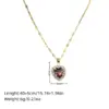 Wholesale Jewelry Simple Style Classic Style Heart Shape Copper Rhinestones K Gold Plated Vacuum Plating Inlay Stupid Chain Pendant Necklace