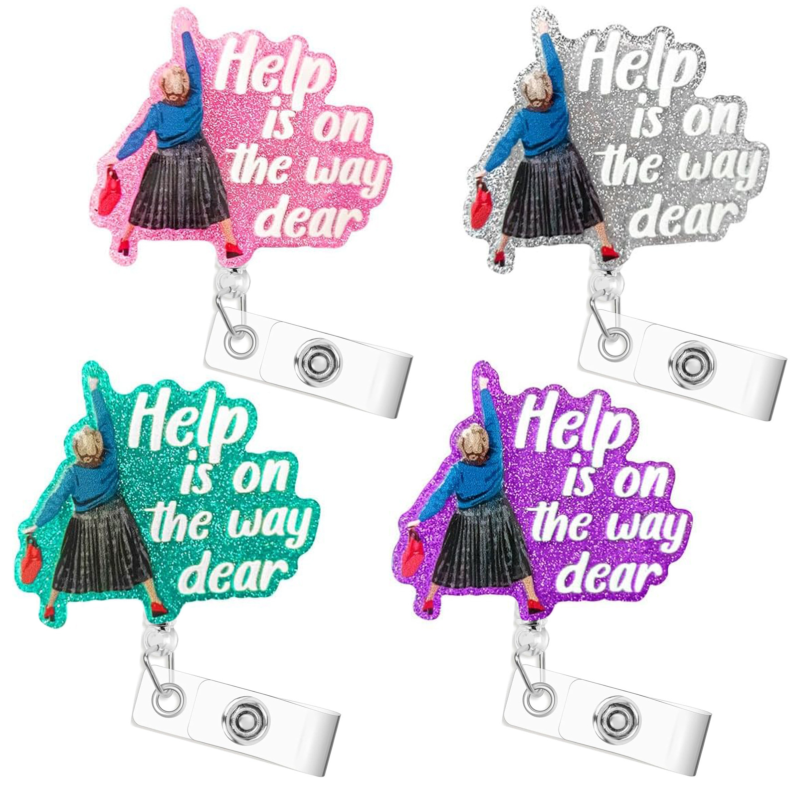 Wholesale Immediately help medical acrylic retractable clip easy pull buckle