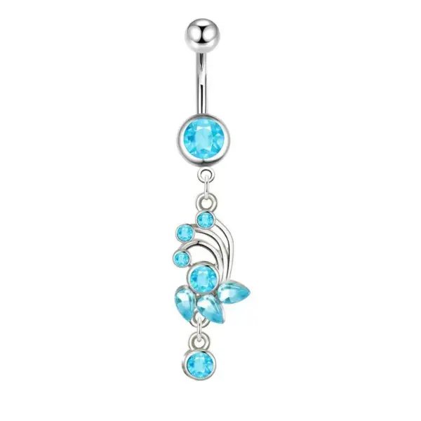 1 Piece Belly Rings Simple Style Color Block 304 Stainless Steel Inlay Zircon