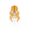 Wholesale 1 Piece Lip Rings Casual Sexy Simple Style Spider Dragonfly Butterfly 316L Stainless Steel Waterproof Non Tarnish Surgical Steel Zircon Ion Plating (IP) 18K Gold Plated Lip Rings Ear Cartilage Rings & Studs Nose Rings & Studs