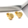Cute Rainbow Fruit Shell Stainless Steel Ear Studs 1 Pair