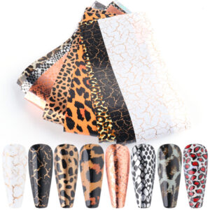 oly-468d8cb5838952e52efba1773c5d611c Wholesale nail art starry sky paper ins animal pattern snake print leopard print 10 bags
