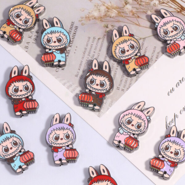 Wholesale New DIY straight hole beads cute cartoon lantern cloth cloth decoration mobile phone chain key chain bag chain accessories