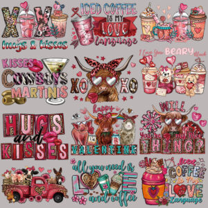 Wholesale Pink Valentine's Day Heat Transfer