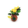 Wholesale 1:12 dollhouse accessories dollhouse mini clay flower plant red pottery pot yellow rose flower arrangement model