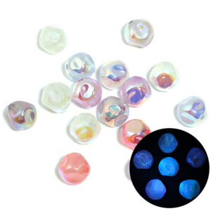 18mm luminous fig beads / Randomly mixed colors
