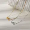 Wholesale Jewelry Elegant Classic Style Heart Shape 304 Stainless Steel Pendant Necklace Cable Chain