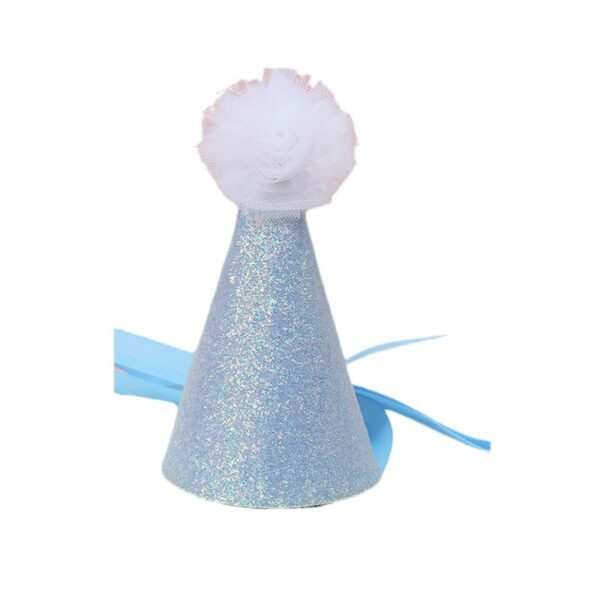 Wholesale Cute Glitter Birthday Hat Kidsren's Birthday Party Hair Crown Headdress Creative Rainbow Triangle Hat