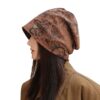 oly-46de76c4468ab6e925afed6248787668 Wholesale Autumn and Winter New Printed Slouchy Beanie Korean Style Windproof Face-Slimming Small Turban Hat Warm Casual Versatile Hat for Women