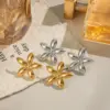 Wholesale PVD Coated Real Gold Plated 18K Gold Star 304 Stainless Steel Sweet Artistic Waterproof Non Tarnish Ear Studs