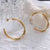 PVD Coated Real Gold Plated 18K Gold Geometric 304 Stainless Steel Simple Style Waterproof Non Tarnish Earrings