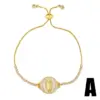Copper Inlaid Zircon Artificial Gemstones Copper Bracelets