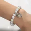Wholesale Hip-hop Lotus Alloy Beaded Luminous Inlay Zircon Bracelets