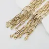 Wholesale Rack Plated Long-Lasting Plated Vacuum Plating Gold Plated Paper Clip 304 Stainless Steel Simple Style 304 Stainless Steel Necklace