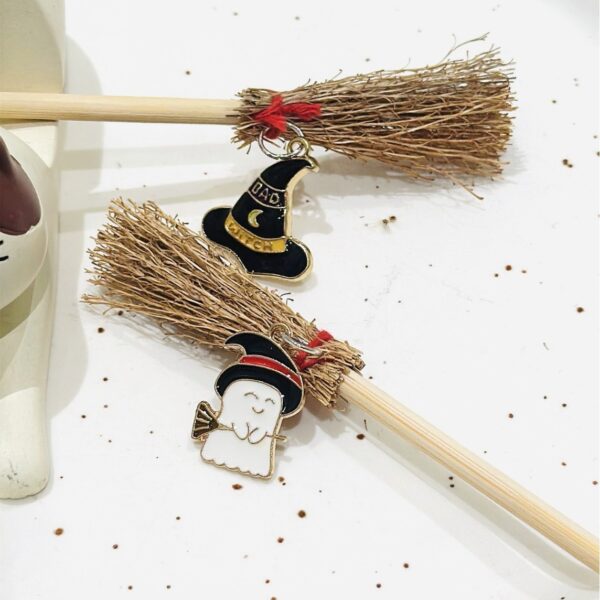 Wholesale Mini witch broom Halloween Christmas pendant car ornament
