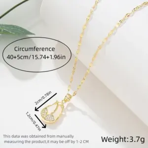Gold / One Size / 8525 Gold Tulip Lip Chain Necklace