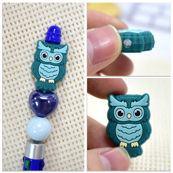 oly-470ae34dc021a121ba24377b82aba9ed Wholesale Cartoon owl shaped ballpoint pen with beads