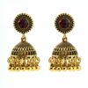 Wholesale E076 Retro Ethnic Style All-match Elegant Bohemia India Europe and America Best-selling Ruby Earrings for Women
