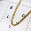 PVD Coated 18K Gold Plated Geometric 304 Stainless Steel Simple Style Waterproof Non Tarnish 304 Stainless Steel Necklace