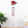 Wholesale Bird Garden Wind Chimes Creative Design Metal Glass Painted Wind Chimes for Home Garden Courtyard Decoration