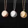 Wholesale PVD Coated 18K Gold Rose Gold Real Gold Plated Round Solid Color Flower Stainless Steel Retro Waterproof Non Tarnish 304 Stainless Steel Lobster Trigger Clasp Closure Pendant Necklace