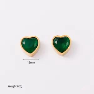 Green Zircon Stud Earrings