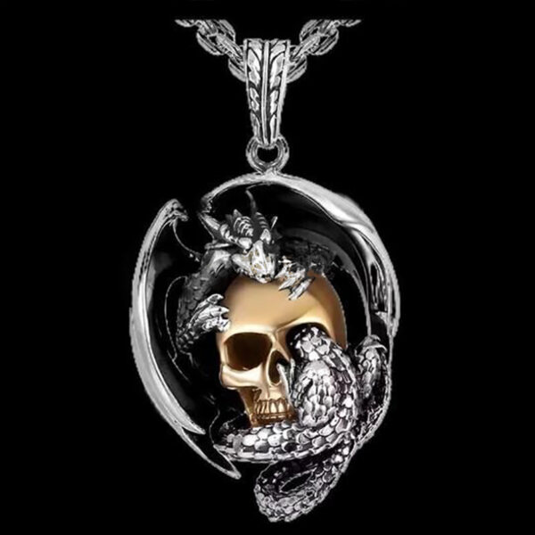 oly-4713b79fa2559770b15590b7f482c8d2 Wholesale European and American cross-border jewelry retro domineering Crown tag necklace men's punk trend fashion Pattern Modeling necklace