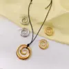 Wholesale PVD Coated 18K Gold Plated Real Gold Plated Geometric 304 Stainless Steel Casual Simple Style Waterproof Non Tarnish Earrings Necklace