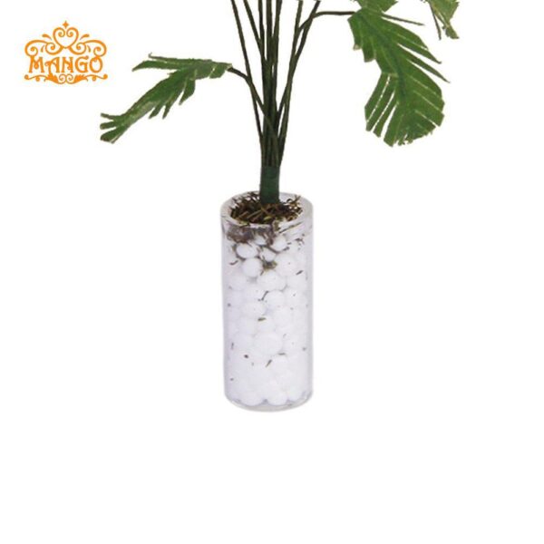 Wholesale Doll House dollhouse mini plant model toy handmade modern glass vase banana tree green plant