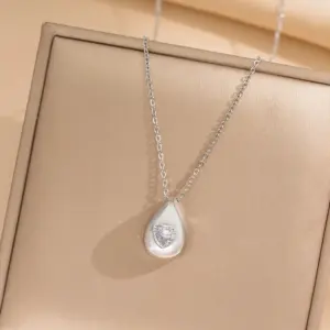 422 Silver Water Drop Necklace