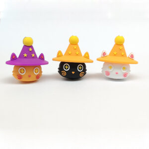 Silicone beads [halloween] elf cat (minimum of 20 pieces per style and color)