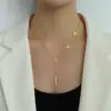 oly-4726c1310899fae28e73d0d35ae9eb5b Wholesale PVD Coated Real Gold Plated 18K Gold Geometric 304 Stainless Steel Waterproof Non Tarnish 304 Stainless Steel Necklace
