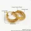 Wholesale 1 Pair Vacation Beach Geometric Plating 304 Stainless Steel 18K Gold Plated Earrings