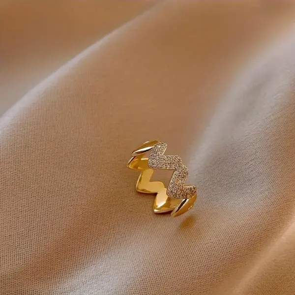 Heart Shape Copper Elegant Simple Style Open Rings Rings