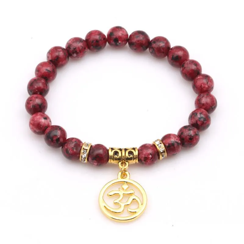 Wholesale Fashion Printing Natural Stone No Inlaid Bracelets In Bulk