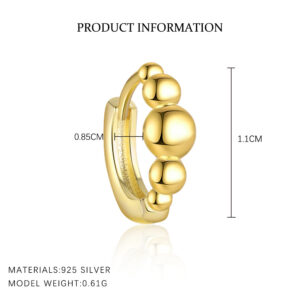 E4807-gold color/single / 925 silver
