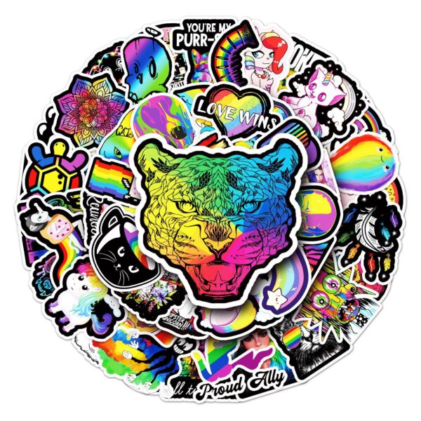 Wholesale 50 color notebook diy personality graffiti hand account scooter car motorcycle foreign trade decoration stickers