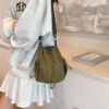 oly-474262d3b068fcc03ca427143dc31a26 Wholesale Japanese Style Ins Niche Design awstring Bucket Outdoor Srts Casual Fashion All-match Nylon Crossbody Bag