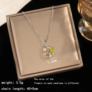 Silver, Colorful Flowers Paired with Shell Cat Garland