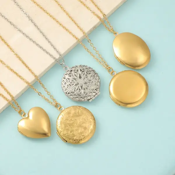 Wholesale PVD Coated 18K Gold Real Gold Plated Heart Shape Stainless Steel Simple Style Waterproof Non Tarnish 304 Stainless Steel