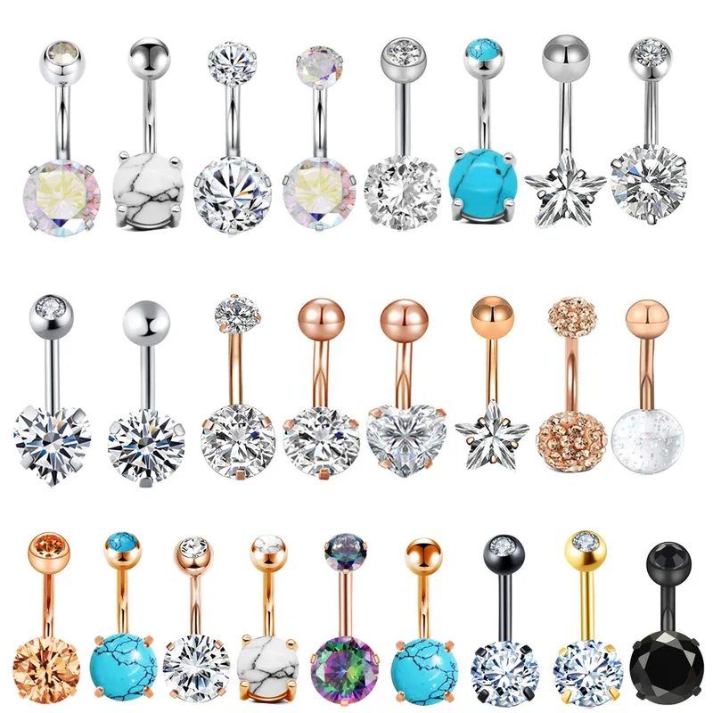 Wholesale Simple Style Geometric Stainless Steel Plating Belly Ring 1 Piece