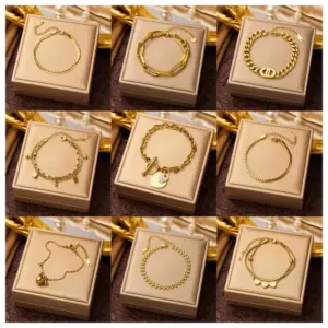Wholesale Geometric 304 Stainless Steel Simple Style IG Style 304 Stainless Steel Bracelets