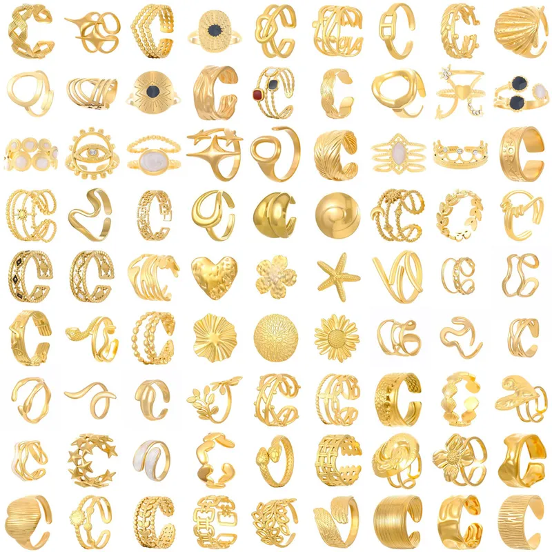 Wholesale 304 Stainless Steel Geometric Animal Flower Long-Lasting Plated Ion Plating (IP) K Gold Plated Sier Plated IG Style Plating Hollow Out Inlay