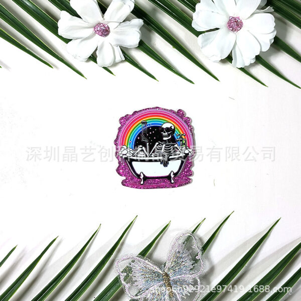 Wholesale Specializing in cross-border best-selling sequined acrylic DIY accessories and jewelry - Skull series from Jingyi Innovation Factory