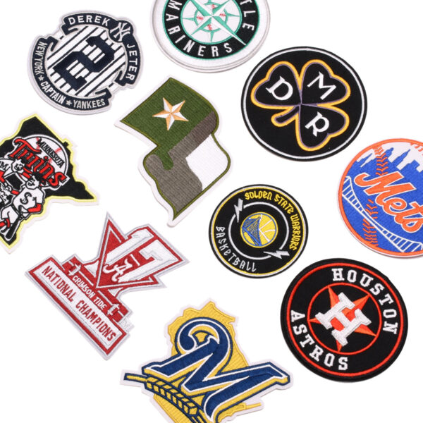 Wholesale Patch Cloth Sticker Baseball Team Round LetterSticker